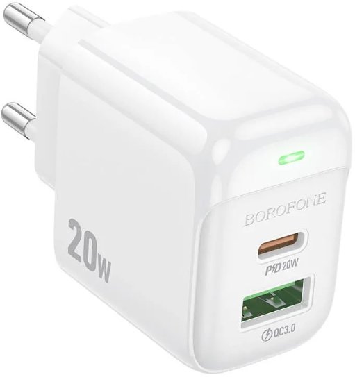 Сетевое зарядное Borofone BAS44A (белый)