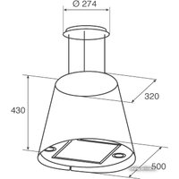 Кухонная вытяжка Jetair Gisela WH/F/50 (PRF0099143)