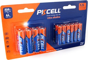Батарейка PKCELL Ultra LR03(12)+LR6(8)