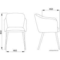 Интерьерное кресло AksHome Orly 59141 (графит ткань G022-15/черный)