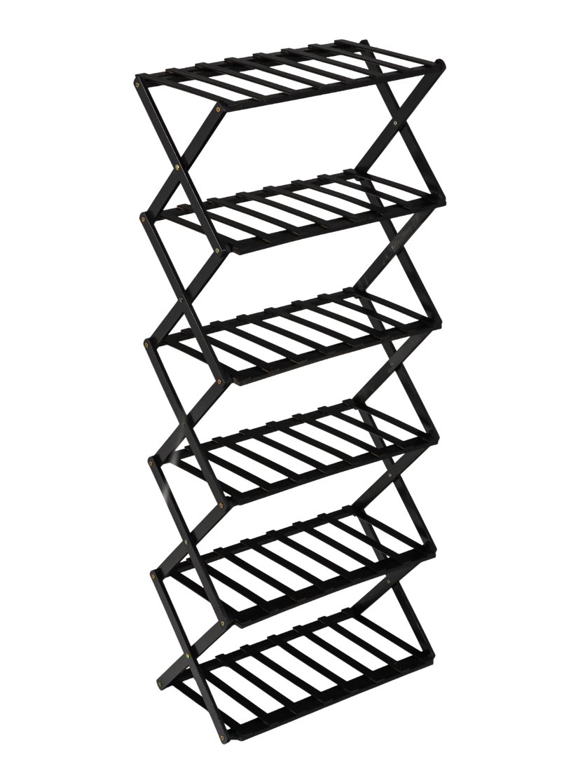 

Подставка GreenGo 6 полок 50x25x110см напольный открытый (черный)