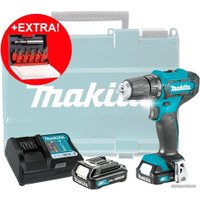 Дрель-шуруповерт Makita DF333DYX14 (с 2-мя АКБ, кейс +набор оснастки)