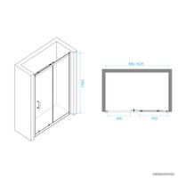 Душевая дверь RGW PA-14G 41081410-16 100 (золото/прозрачное стекло)