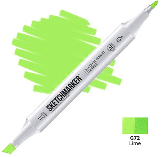 

Маркер художественный Sketchmarker Двусторонний G72 SM-G72 (зеленый лайм)