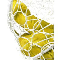 Кресло M-Group Апельсин 11520111 (белый ротанг/желтая подушка)