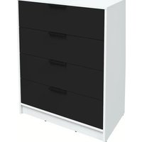 Комод Интерлиния Концепт КТ-К80 Глосс (белый платинум/черный)