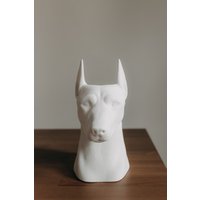 Кашпо К.РАМА Доберман (белый)