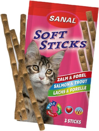 Лакомство для кошек Sanal Soft Sticks Salmon & Trout с лососем и форелью 15 г