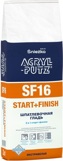 

Шпатлевка Sniezka Acryl-Putz SF16 2 кг