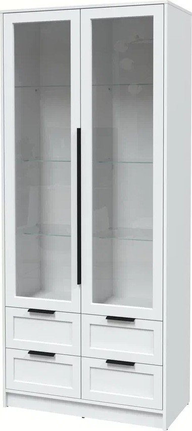 

Шкаф-витрина Интерлиния Концепт Тренд КТ-ШВ2 (белый платинум/белый)