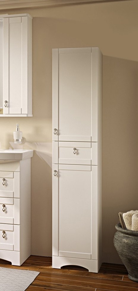 

Runo Шкаф-пенал для ванной Мерида 35 правый (напольный)