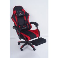 Игровое (геймерское) кресло Calviano 1584 (велюр, черный/красный)