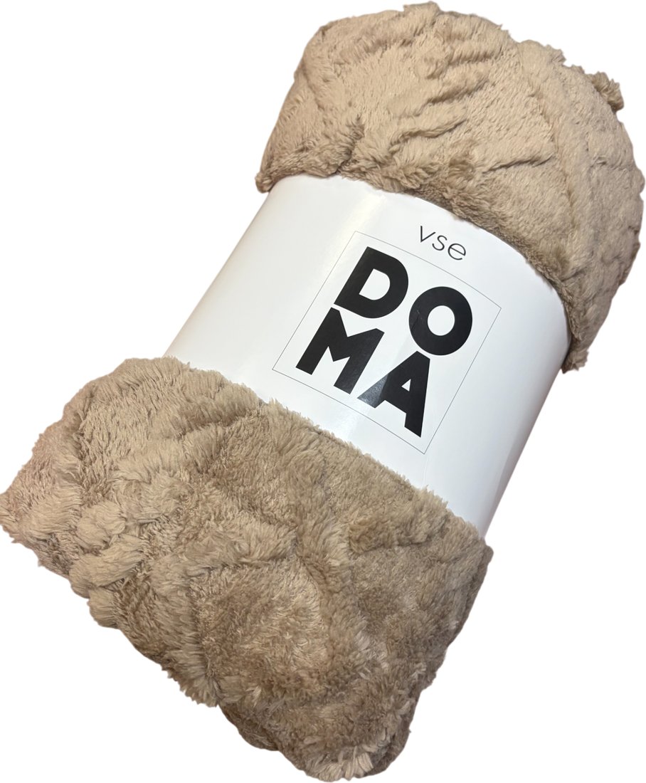 Плед Миланка Vse Doma 150x200 (шерпа/косичка/какао)