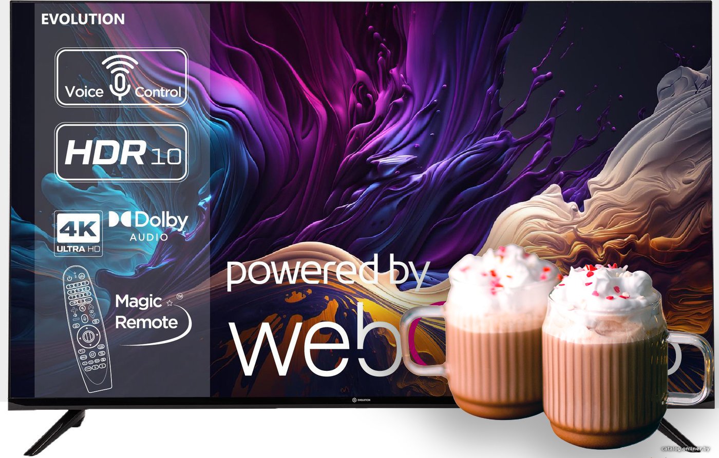 

Телевизор Evolution WOS43MR1UHD + набор кружек Makkua Cup Cozyday MC270