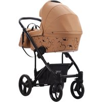 Универсальная коляска BEBETTO Magnum Light SE Pro (2 в 1, 04 рыжая кожа/черная рама)