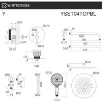 Душевая система  Whitecross Y YSET04TOPBL (черный матовый)