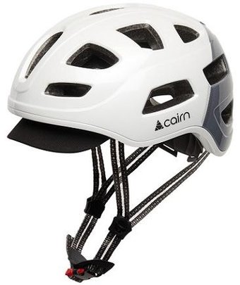 Cпортивный шлем Cairn Quartz LED USB (M, белый/серый)