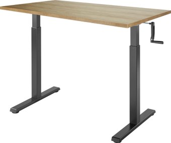 ErgoSmart Manual Desk Compact 1360x800x36 мм (дуб натуральный/черный)