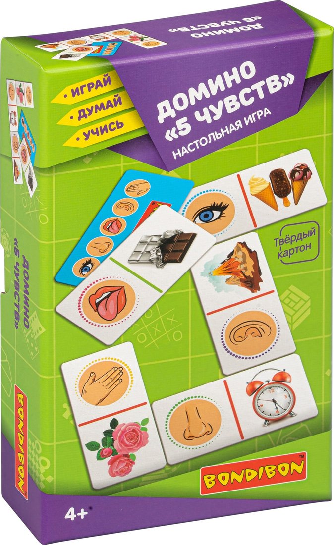 

Развивающая игра Bondibon Домино 5 Чувств ВВ4876