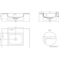 Умывальник Umy Home Len 80x50 UM20721RF (U-Solid, черный матовый)