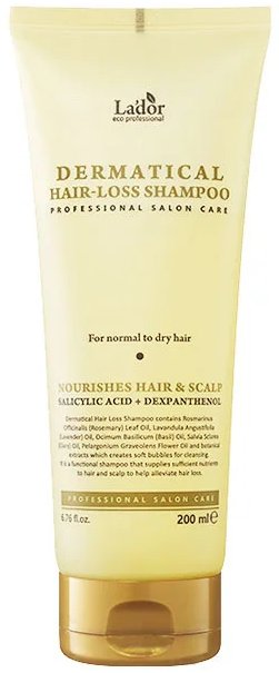 

Шампунь La'dor Dermatical Hair Loss Shampoo Бессульфатный 200 мл