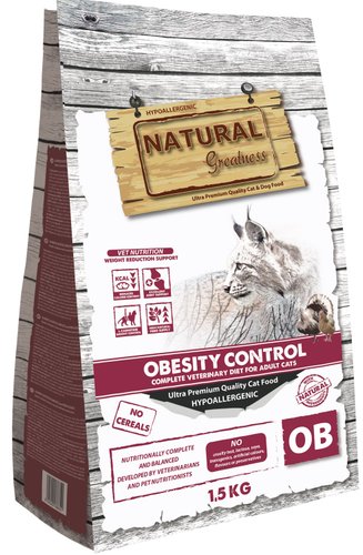 Сухой корм для кошек Natural Greatness Natural Greatness OBESITY для снижения избыточного веса с индейкой 1.5кг