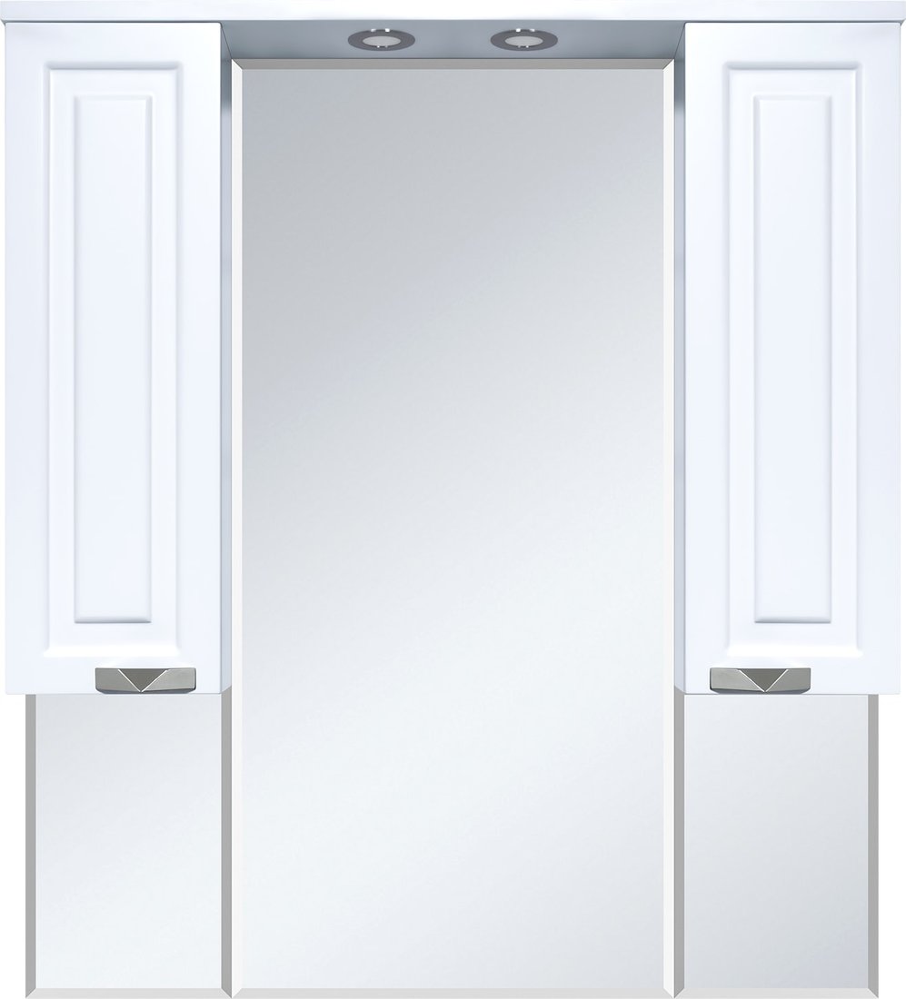 

Misty Терра - 90 зеркало-шкаф, белая эмаль - П-Тер02090-011