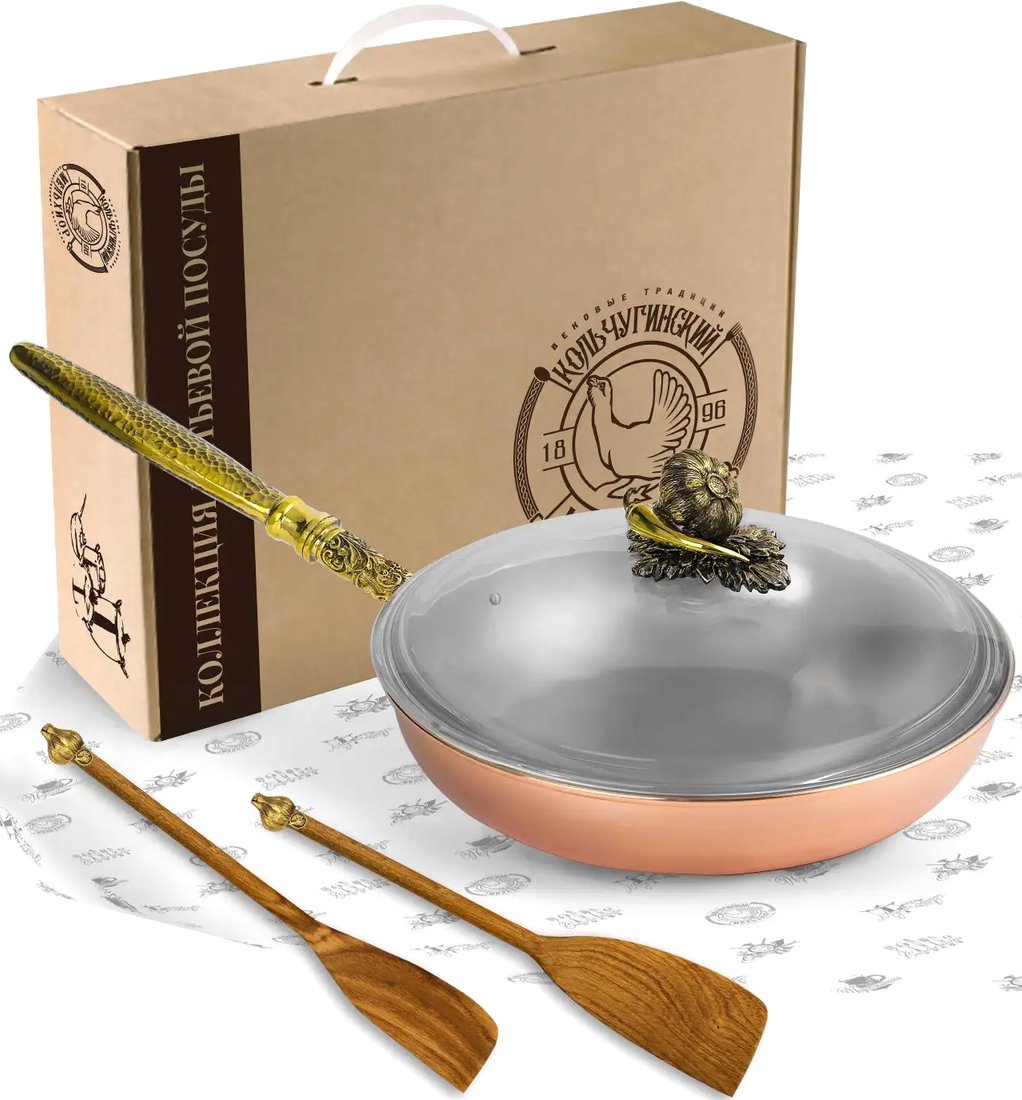 

Сковорода Кольчугинский мельхиор Чеснок КМ19720306