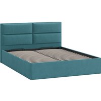 Кровать Трия Глосс универсальная с ПМ тип 1 140x200 (микровелюр Wellmart Indigo)