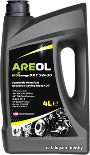 Моторное масло Areol Eco Energy DX1 5W-30 4л