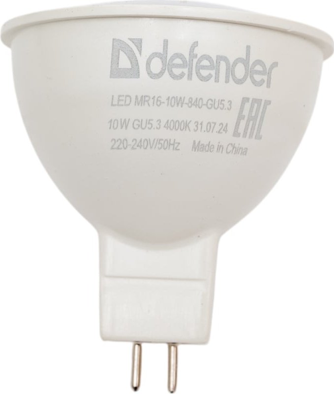 Светодиодная лампочка Defender MR16-10W-840-GU5.3