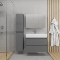 Lauter Тумба с умывальником Mia 80 + Optima 80.5 (графит)