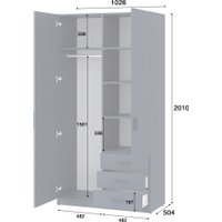 Шкаф распашной Involux Престон 226H021 (ночное небо)