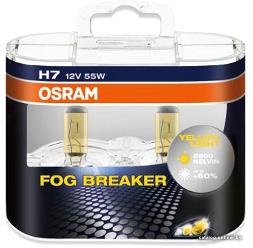 Галогенная лампа Osram H7 Fog Breaker 2шт [62210FBR-DUOBOX]