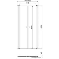 Душевая дверь Triton Дабл 90
