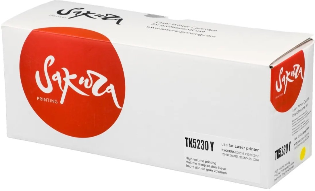 

Картридж Sakura Printing SATK5230Y (аналог с TK-5230Y)