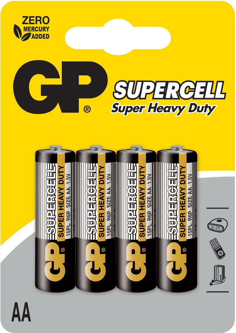 

Батарейка GP Supercell R6P/15PL-2U4