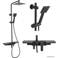 Душевая система  Rea Bravo REA-P0636 (черный)