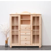 Шкаф-витрина Диприз Бритта 2 дв 4 ящ Д.70056.1 (сосна/лак)