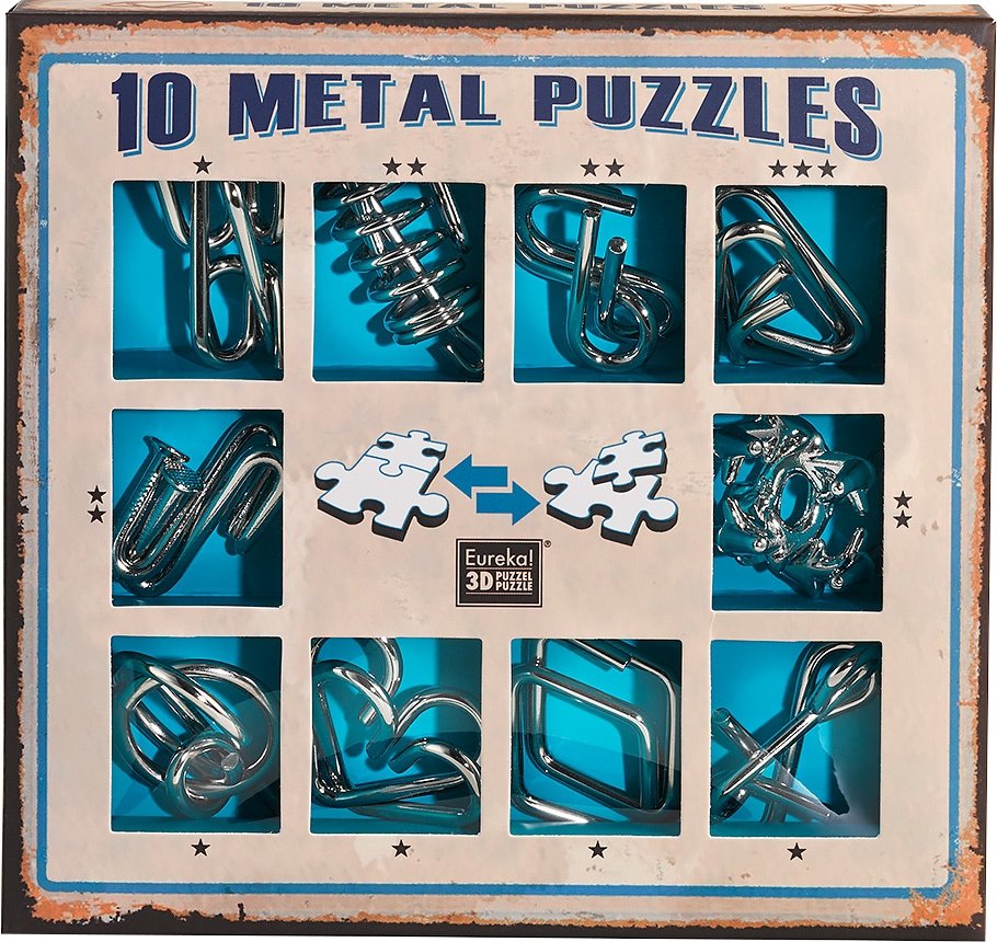 

Головоломка Eureka Wire Puzzle Sets 10 Metal Puzzles 473356 (синий)