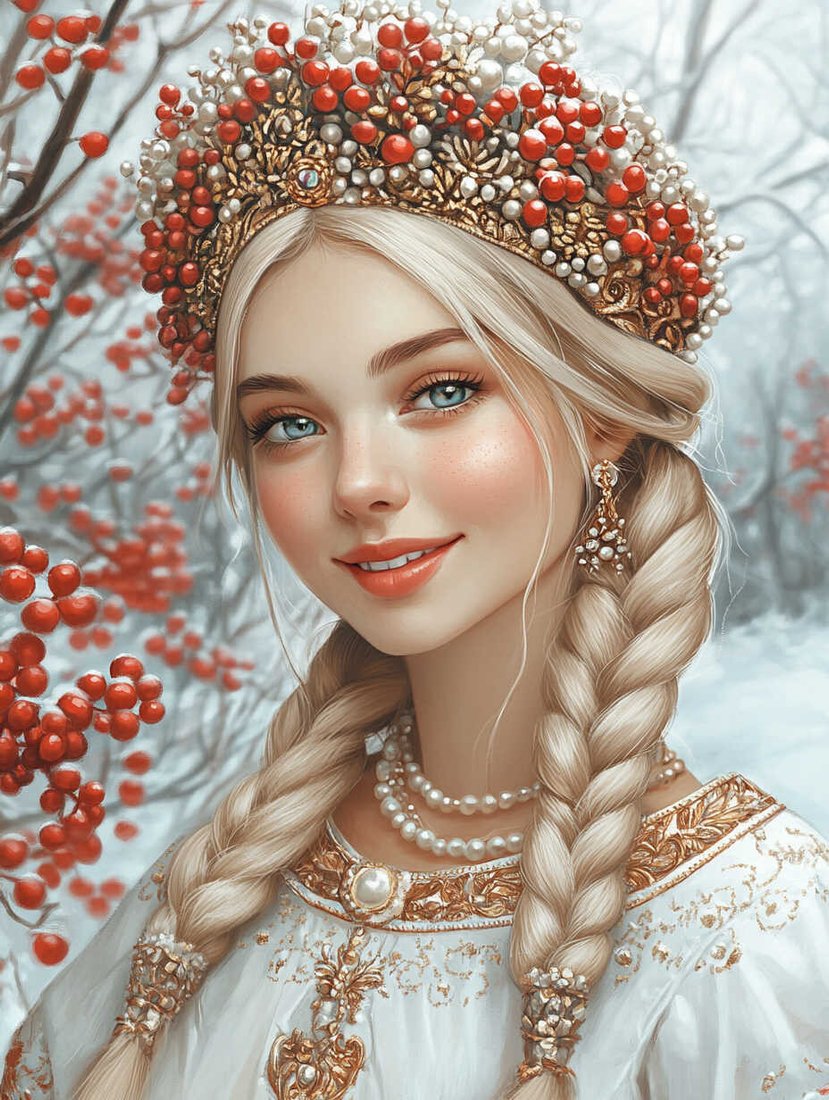 

Алмазная мозаика Феникс+ Русская краса 71442