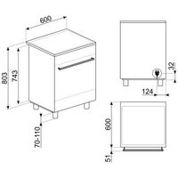 Кухонная плита Smeg C6IMX2