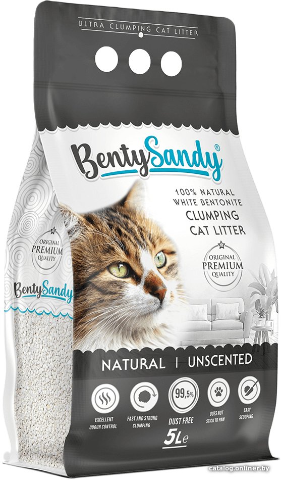 Наполнитель для туалета BentySandy Natural 5 л
