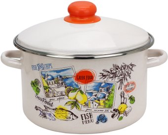Кастрюля Эмаль Греческая кухня 33-Б1614/4М