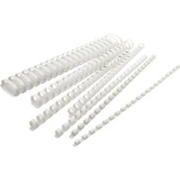 Пластиковая пружина для переплета Silwerhof d=6 мм 2-20 лист A4 белый (100 шт)