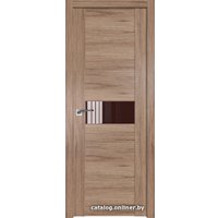 Межкомнатная дверь ProfilDoors 2.05XN L 80x200 (салинас светлый, стекло lacobel коричневый лак)