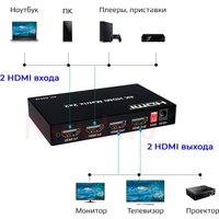 Переключатель USBTOP 2x2 HDMI Pro 4K 60Hz