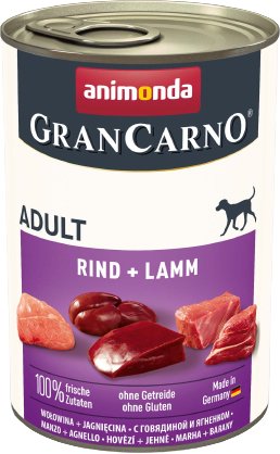 

Консервированный корм для собак Animonda GranCarno Original Adult beef + lamb 0.4 кг