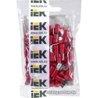 Разъем плоский IEK Рпим URP10-D15-D17-4 (красный)