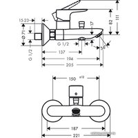 Смеситель Hansgrohe Talis E 71740140 (бронзовый)